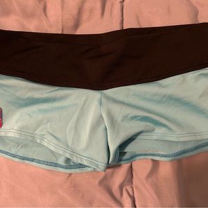 Bad Kitty Pole Dance Wear, turquoise blue and black size small